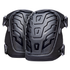 Protective knee pads gel filled with heavy duty shell caps and size adjustable pivoting straps