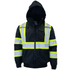 Hi vis safety bomber jacket with reflective stripes ANSI class 3 type R for winter and road protection