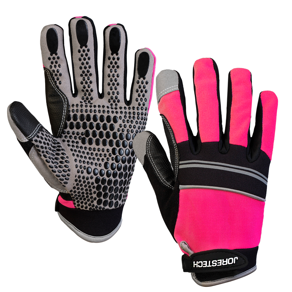 Safety Work Gloves with Silicone Dot Anti-Slip Palms | Technopack Safety & PPE M / Pink by JORESTECH
