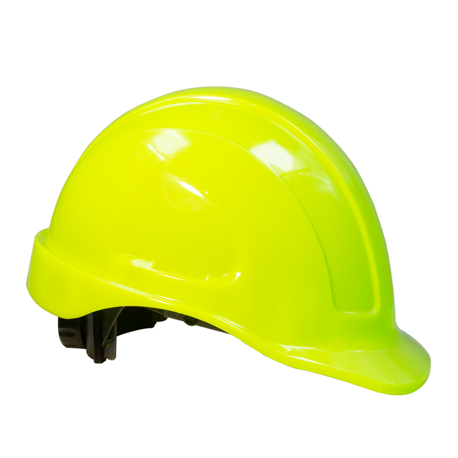 Lime hard hat with slots compatible with JORESTECH Earmuffs