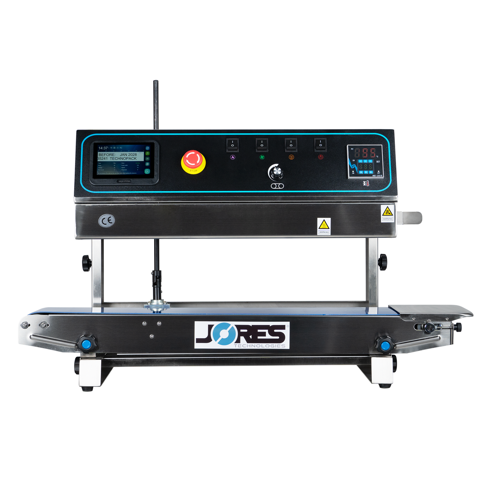 Continuous Band Sealer with TIJ Printer for vertical applications