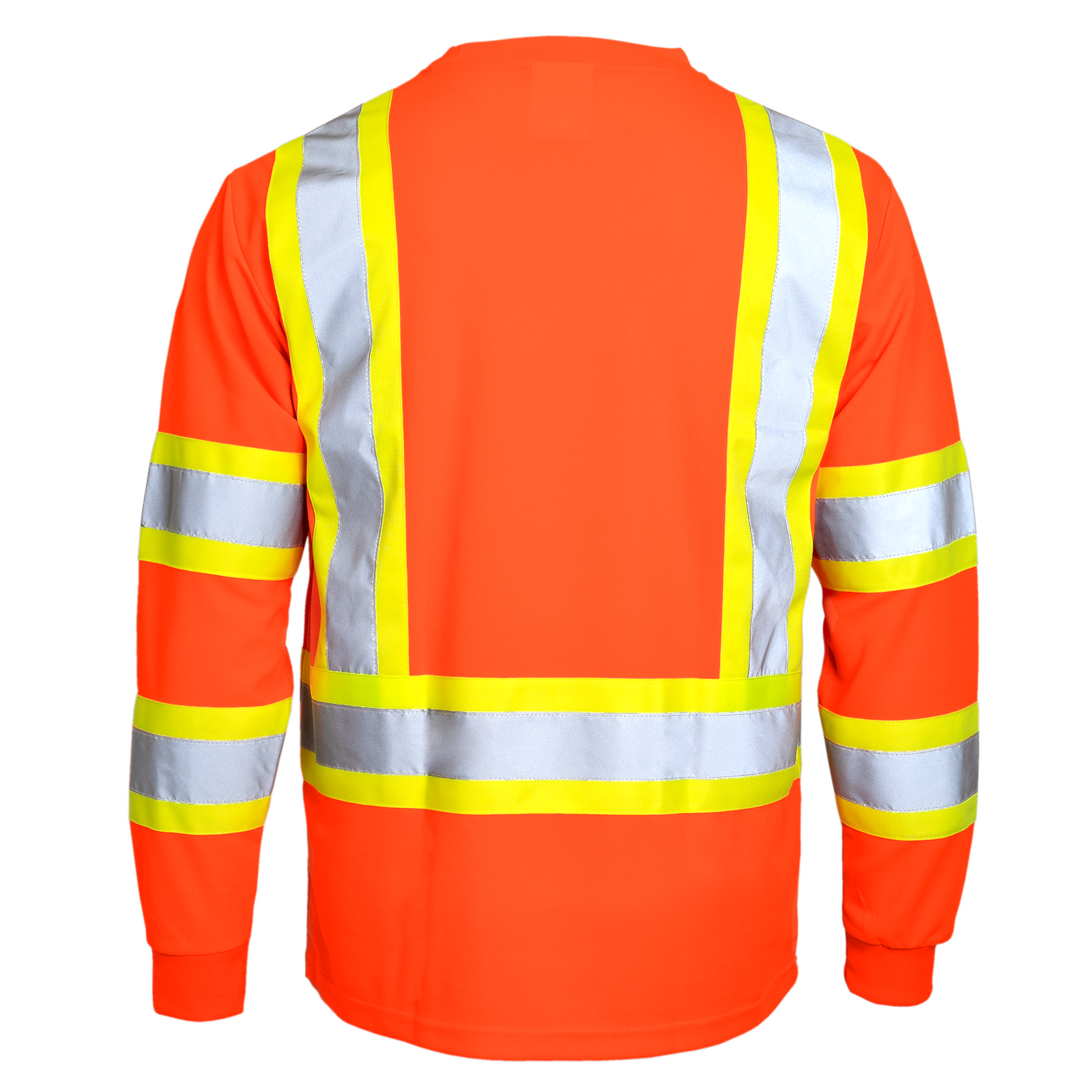 Orange reflective long sleeve work shirt