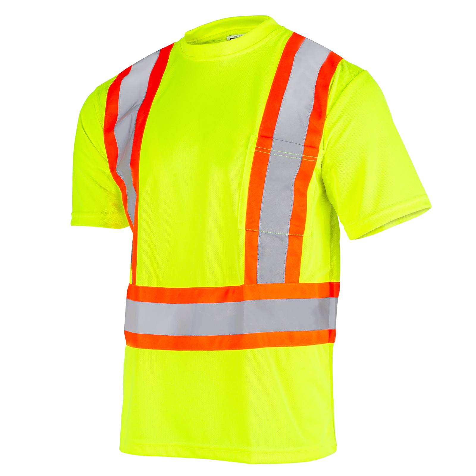 High visibility reflective two tone safety pocket shirt.