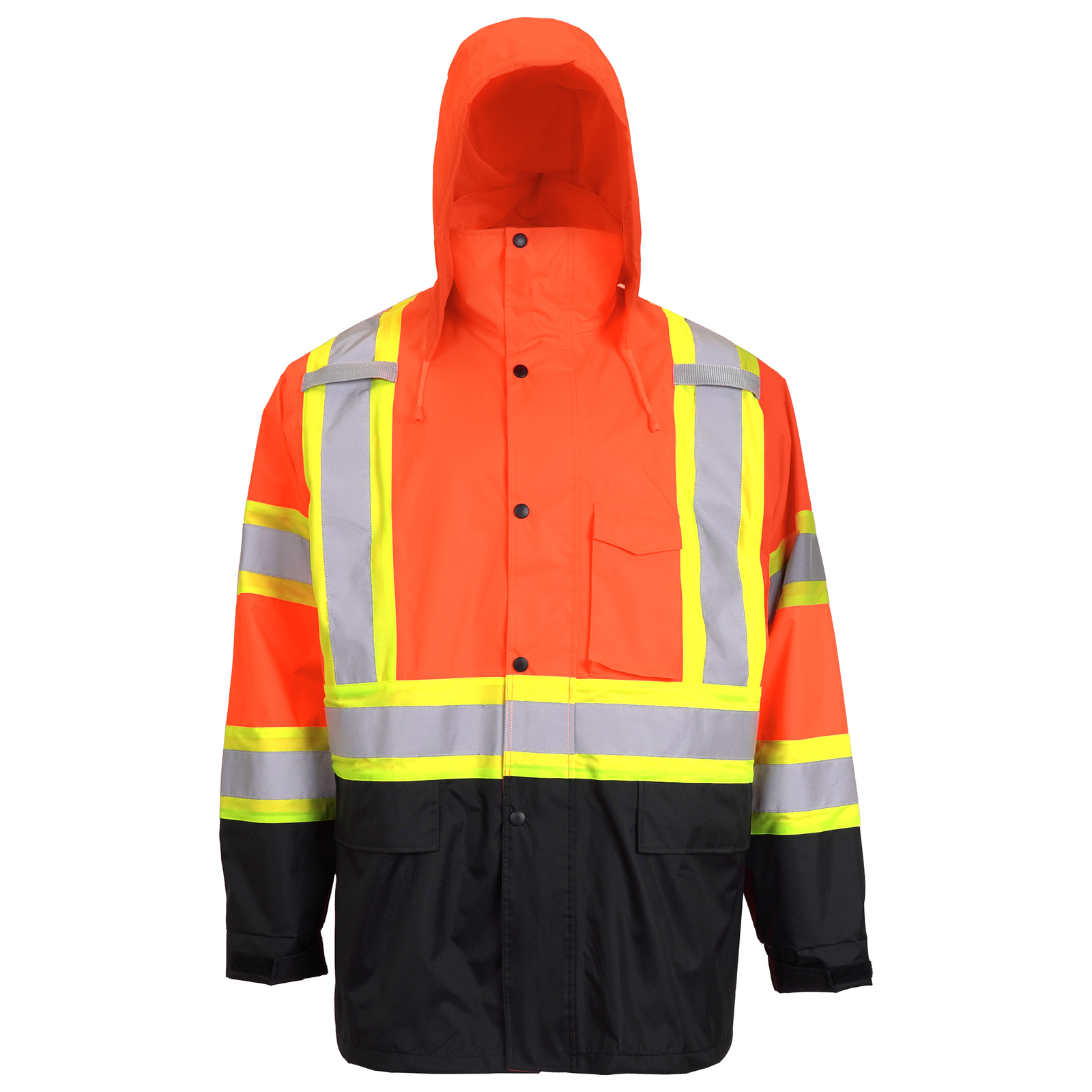 Waterproof ANSI compliant safety jacket
