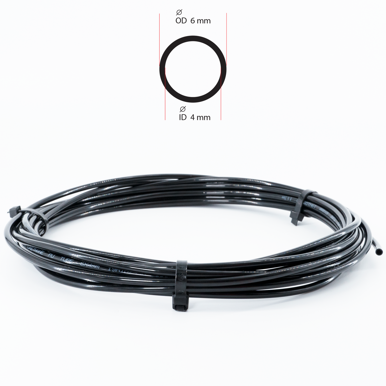 Polyurethane pneumatic black tubing