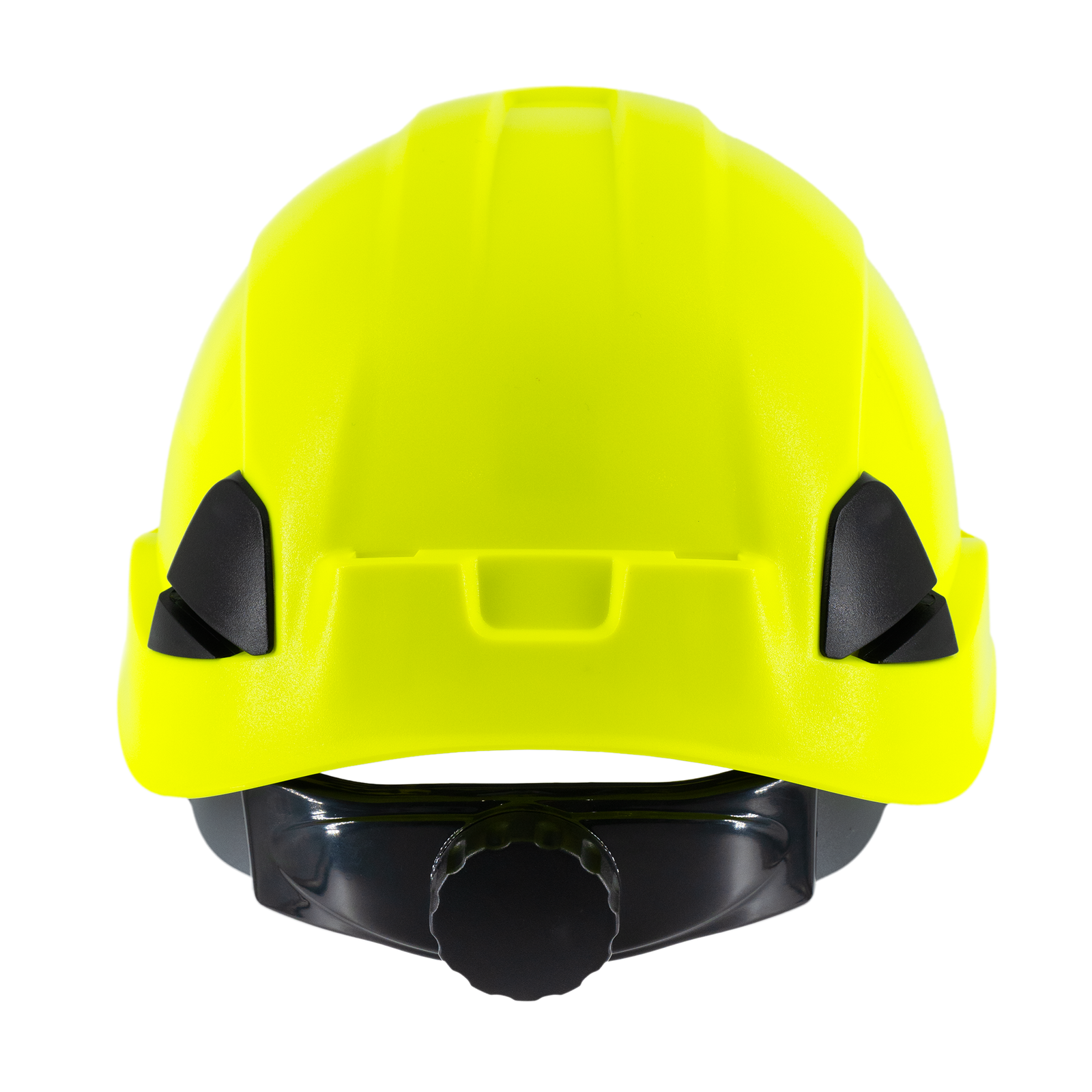 Hi vis yellow JORESTECH® rescue hard hat with adjustable 6 point suspension and chin strap, ANSI Z89.1-14 and Type I Class C, E, G