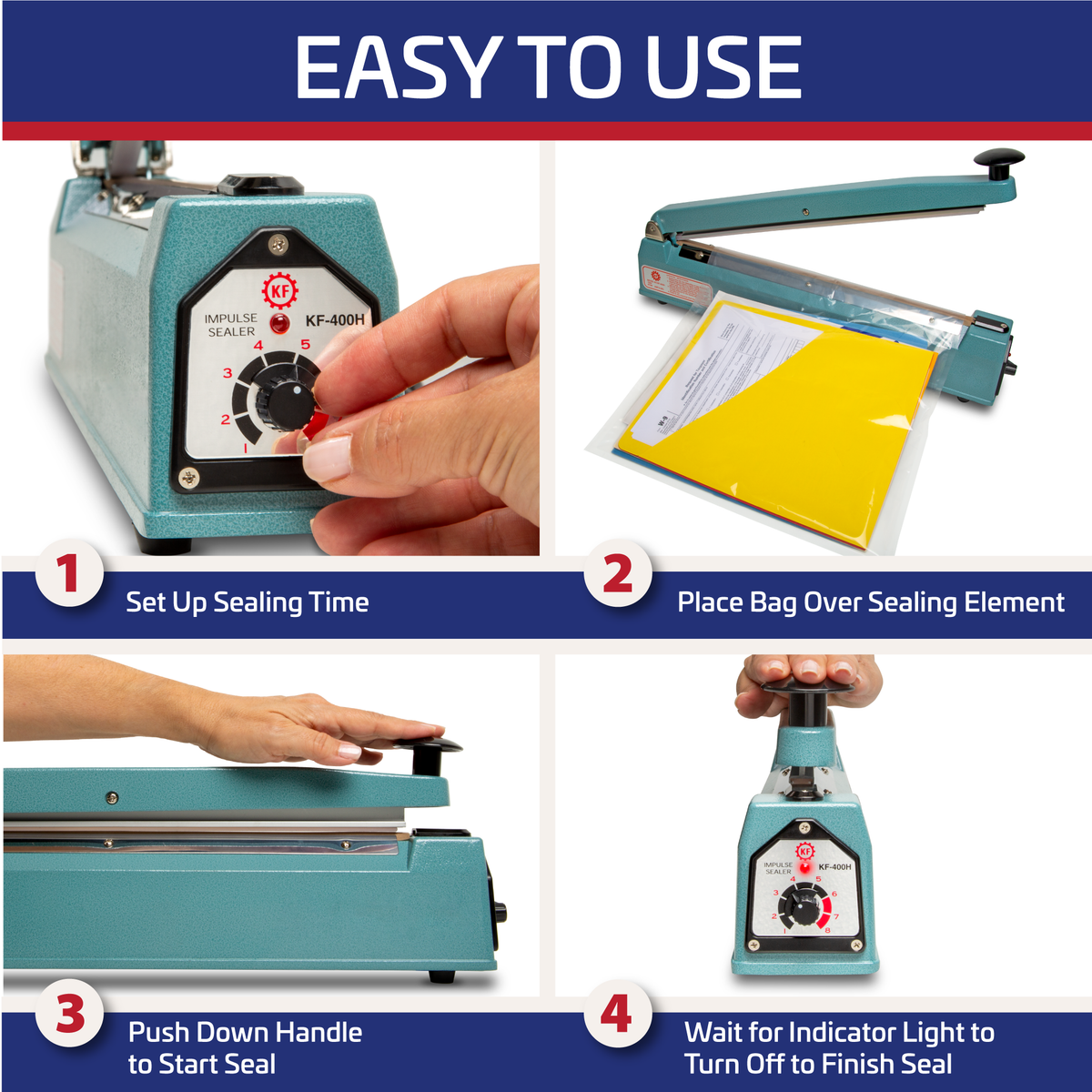 Machine to Seal Plastic Bags by Hand Technopack Corporation