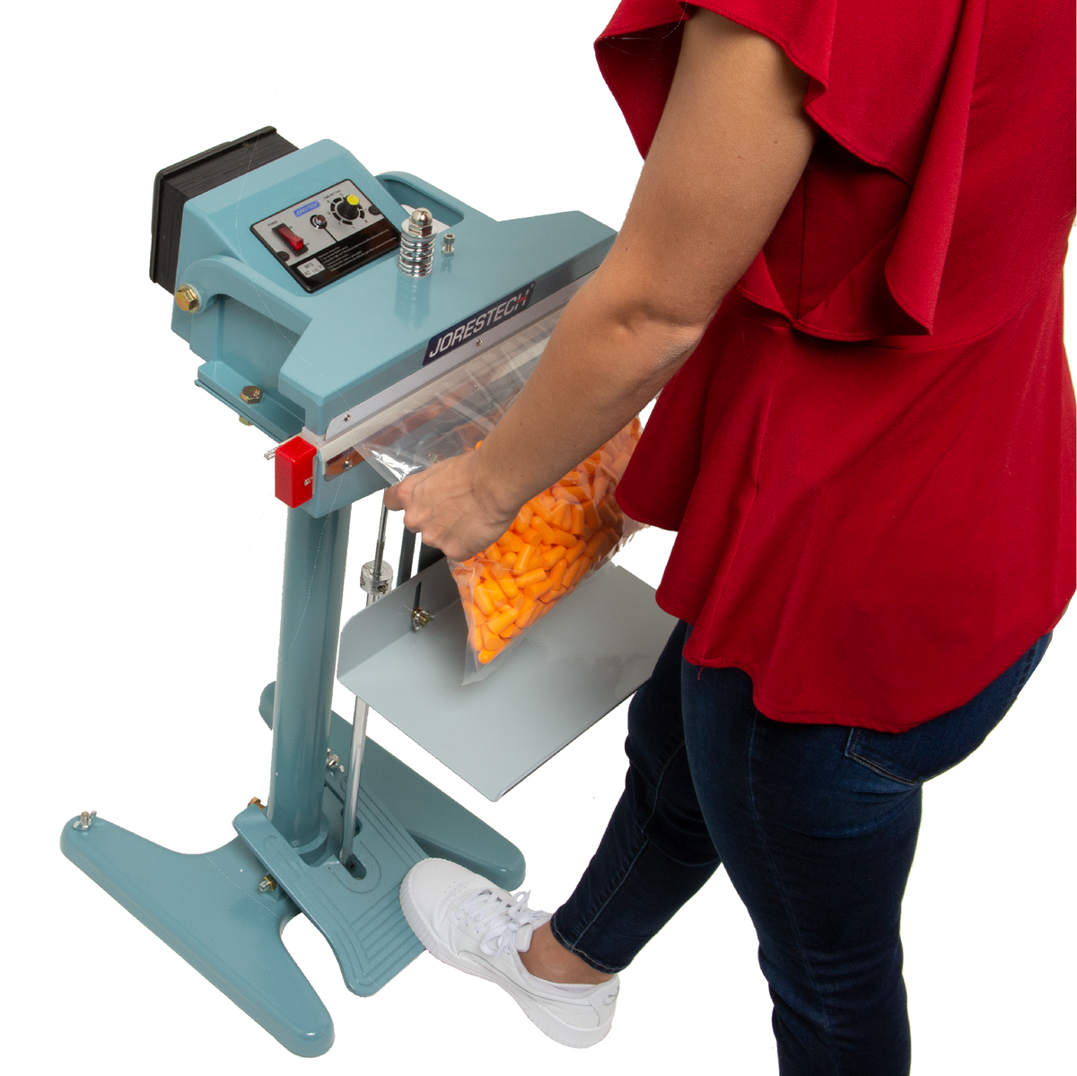 Tabletop Pedal Activated Bag Closing Machine | Technopack Corp. by JORES Technologies