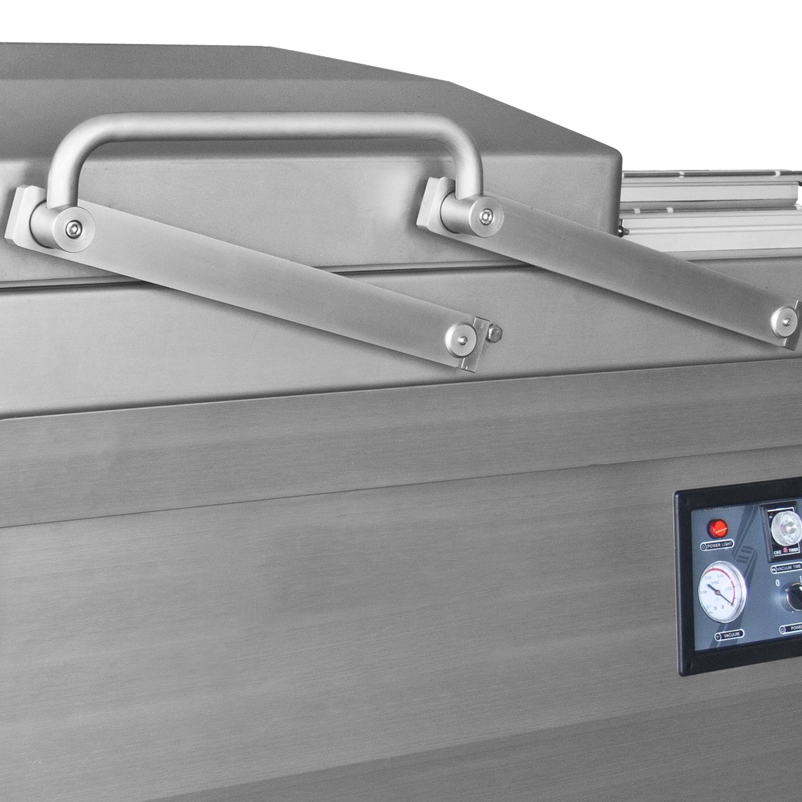 Heavy duty lid of the commercial 2 chamber vacuum sealer 