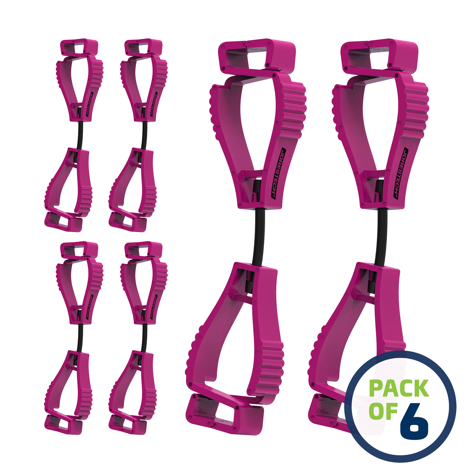 Set of 6 pink glove grabber clip holder 