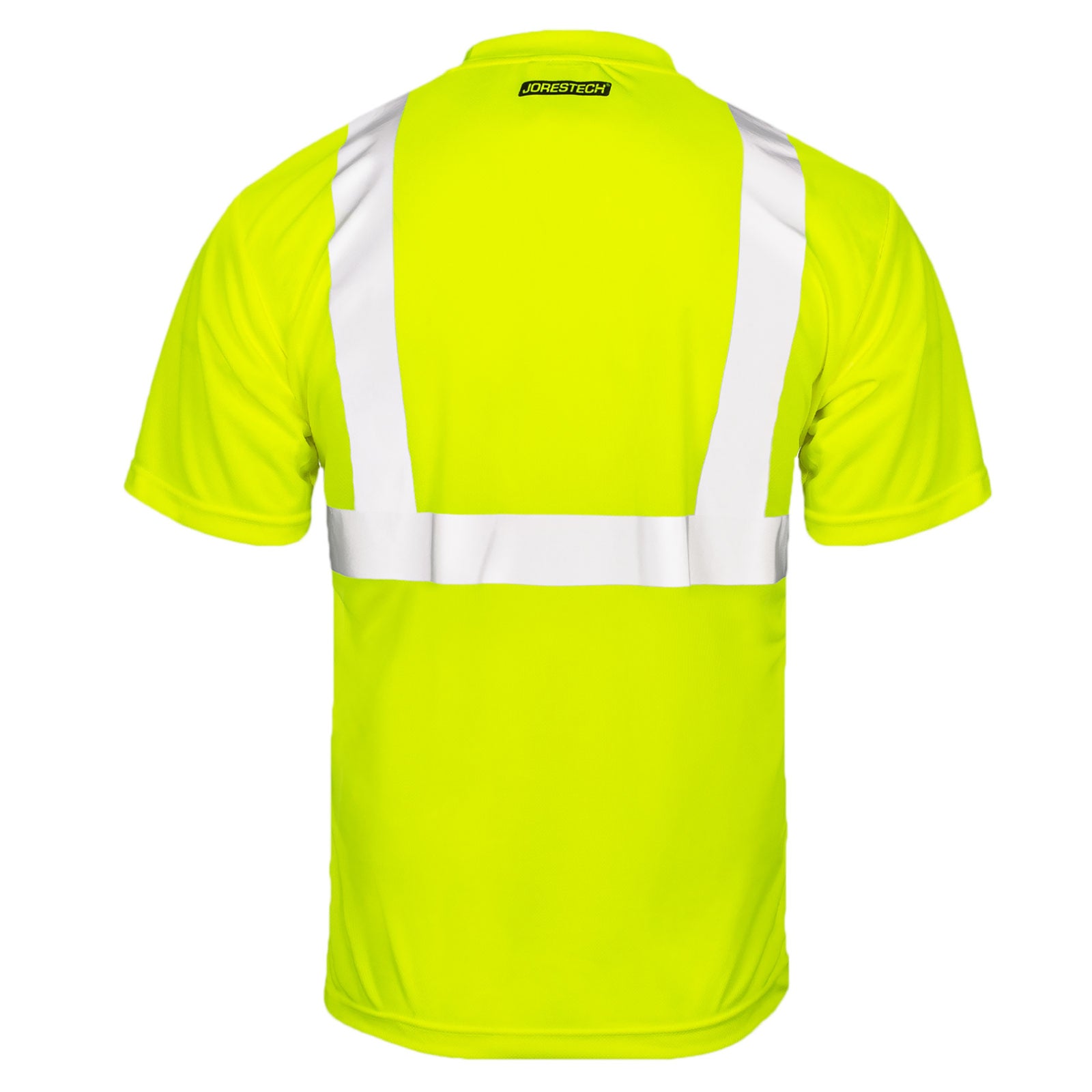 Back heat transfer reflective ANSI class 2 type R safety shirt