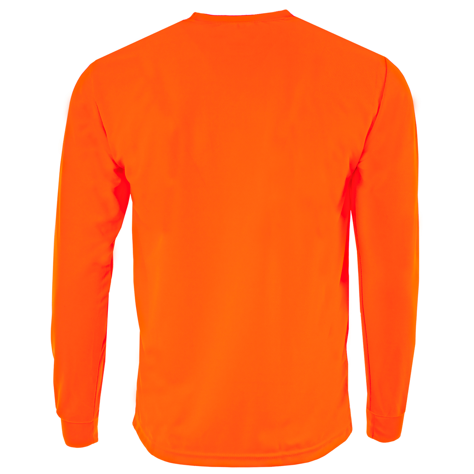 Back view of the Hi-vis safety long sleeve Orange shirts