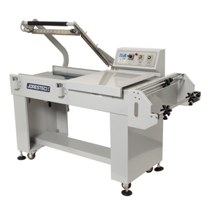 JORES TECHNOLOGIES®  semi-automatic L bar heat sealer machine for shrink packaging.