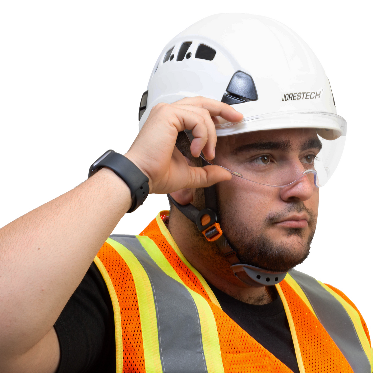 Mountable Retractable Visor for Hard Hats with UV Protection