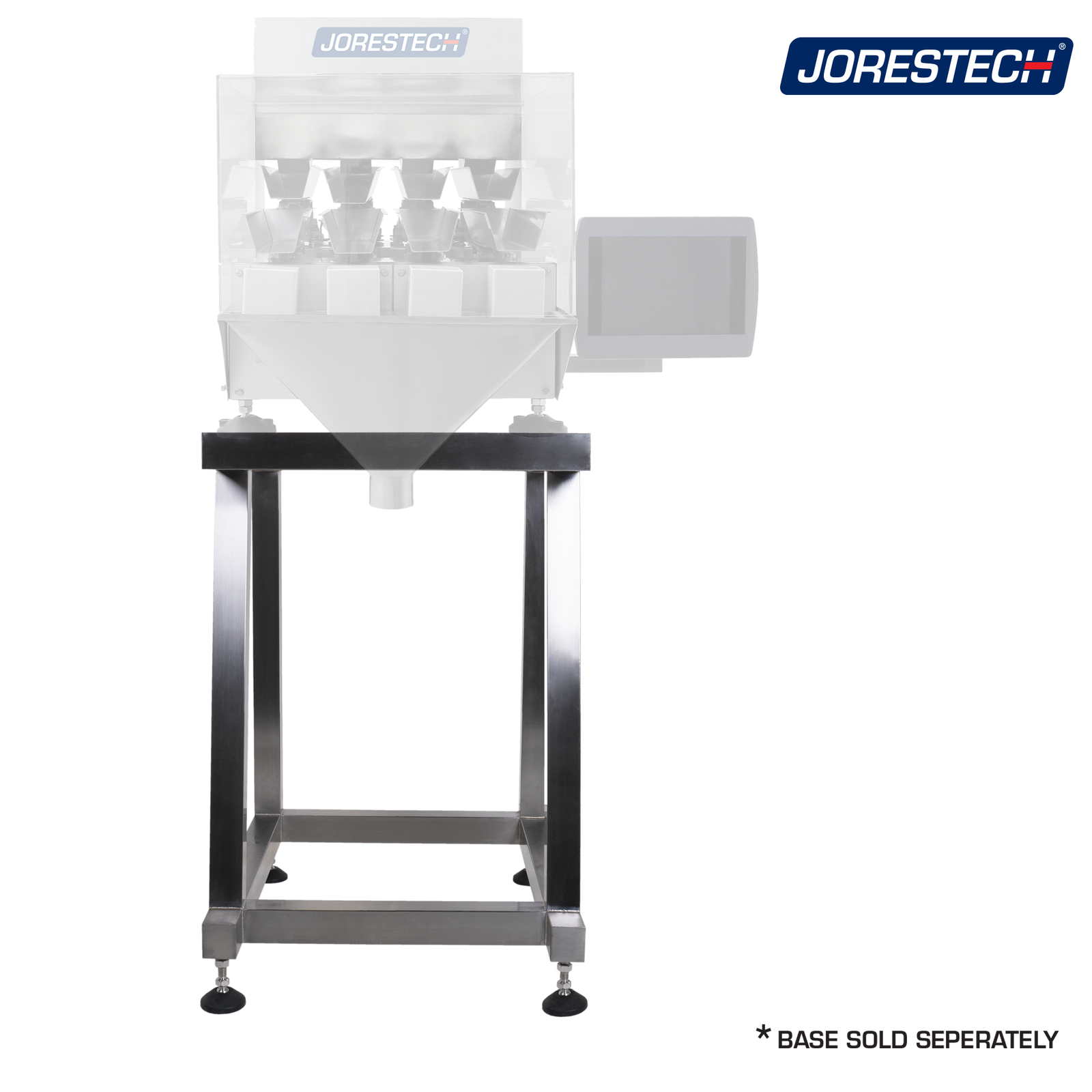 Stainless steel stand used only for the JORES TECHNOLOGIES® linear weigher Parallax 403