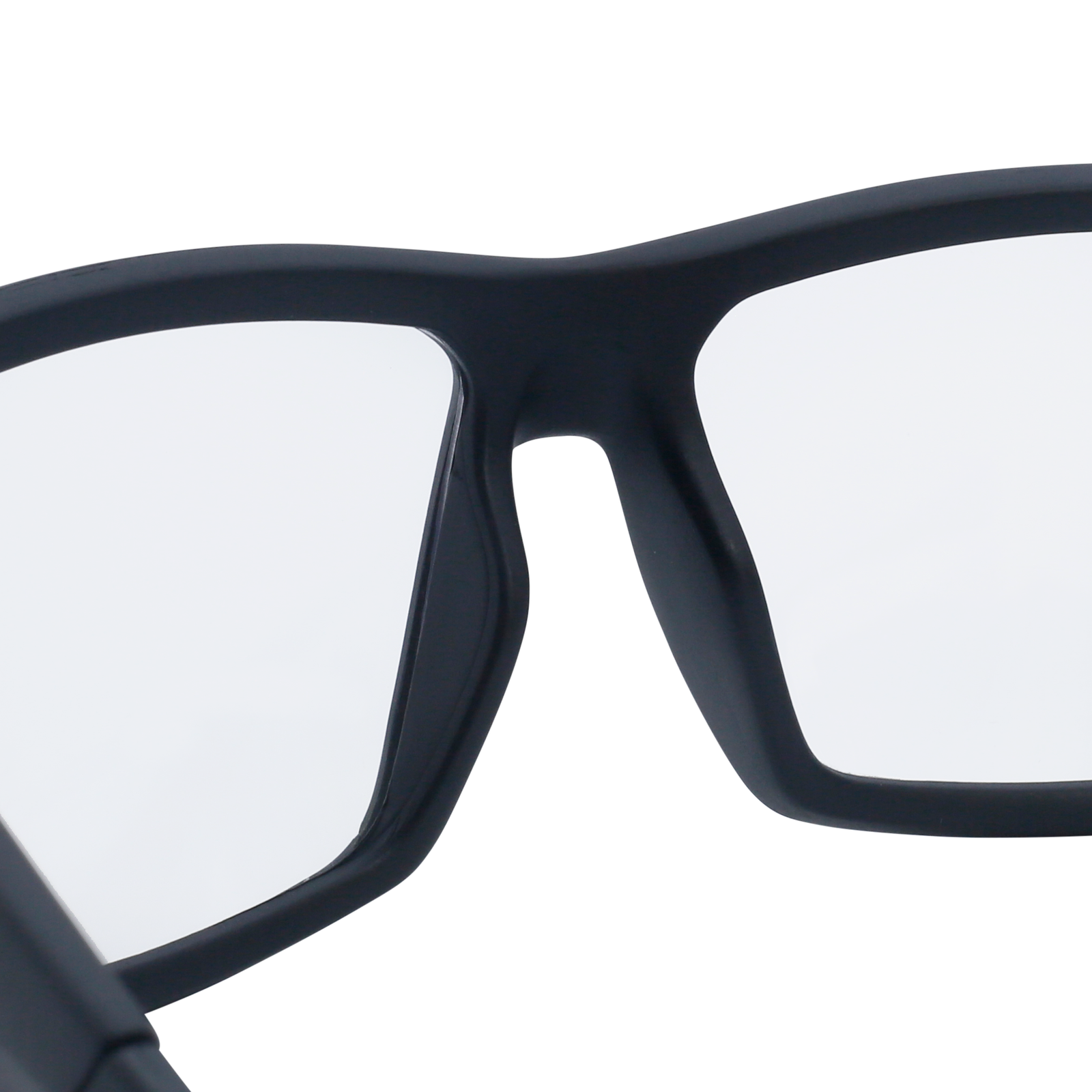 Close up image showing the nose bridge of the JORESTECH clear safety glasses