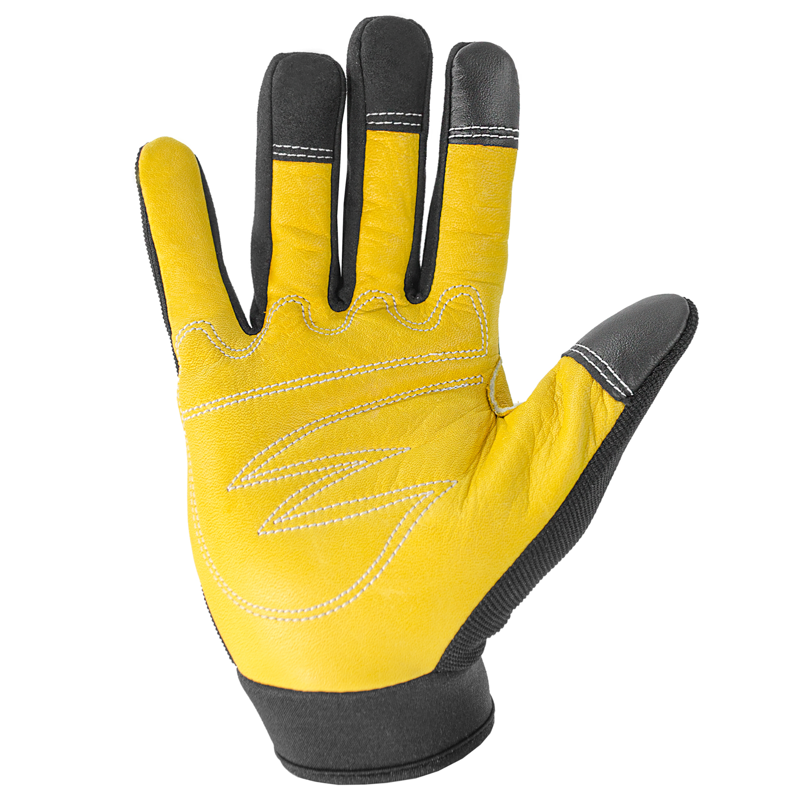 Yellow leather palm JORESTECH safety work glove for mechanics
