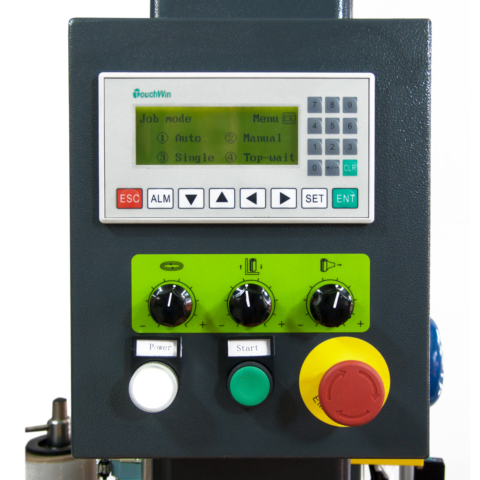 Digital control panel of the turn table stretch wrapper for boxes