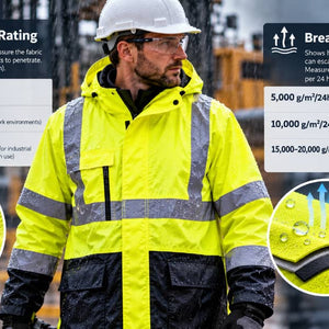What Waterproof & Breathability Ratings Really Mean for Industrial Hi-Vis Rain Jackets