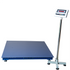blue commercial pallet floor scale with digital display on top 