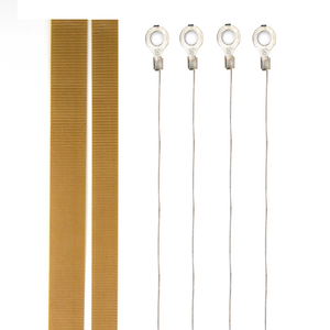 Set of 2 precut PTFE strips and 4 round wire cutting conversion heating elements used on Manual Impulse Sealers