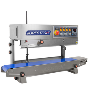 stainless steel continuous band sealer with coder for 220V with blue conveyor belt