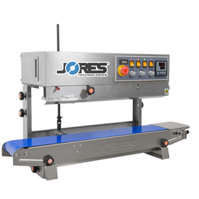 stainless steel continuous band sealer with coder for 220V with blue conveyor belt
