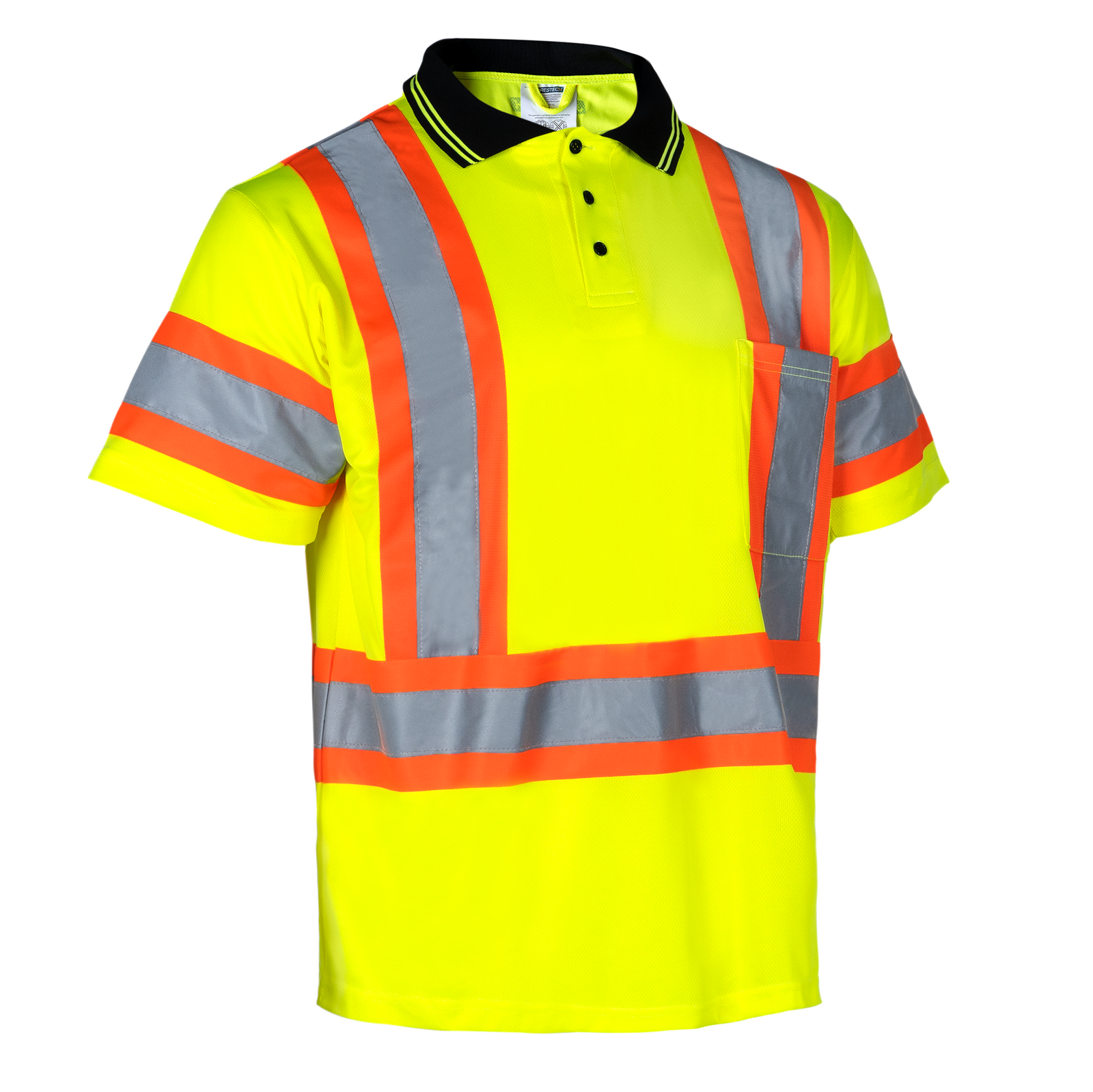 Hi-Vis Reflective Two-Tone Safety Polo Shirt