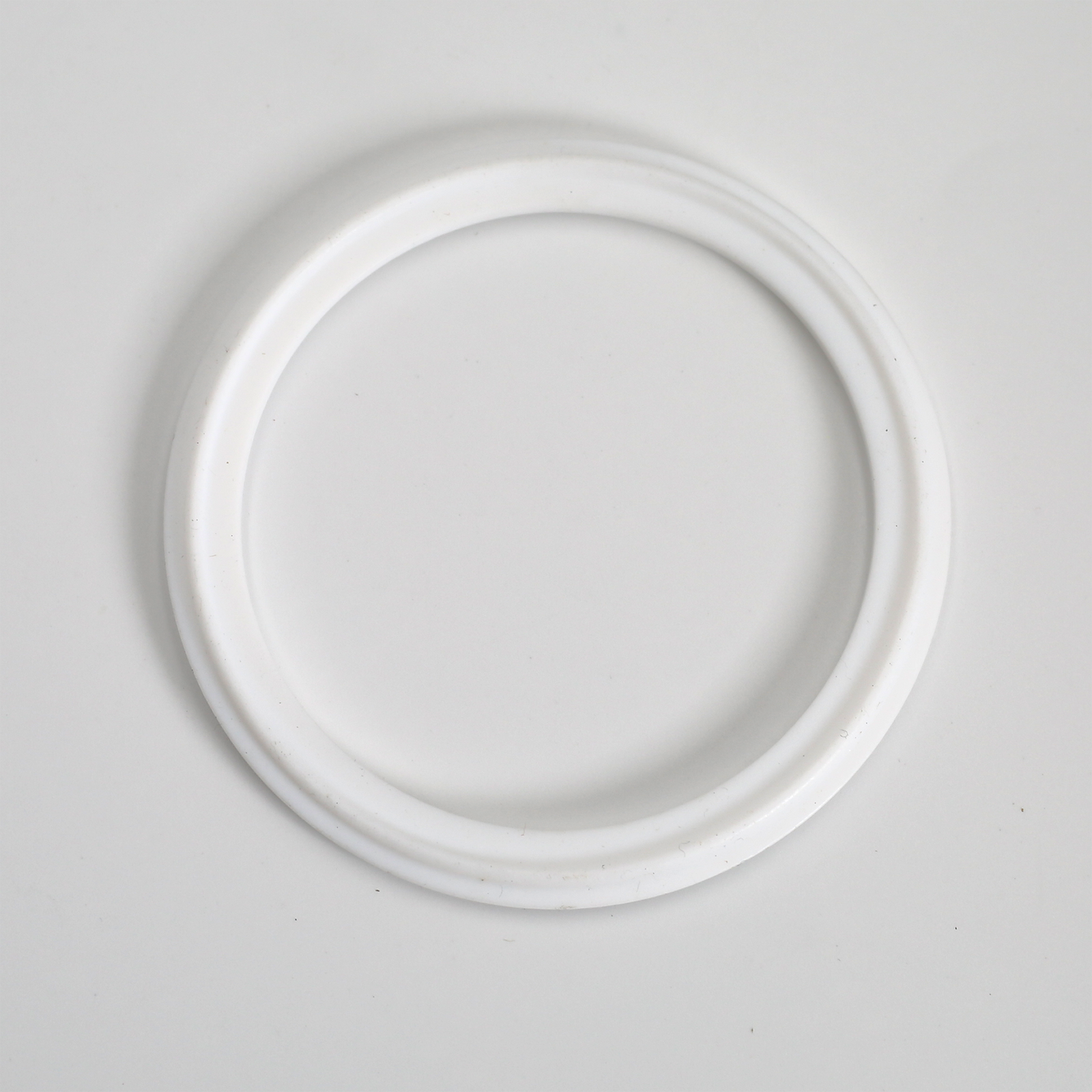 3 inch PTFE Sanitary Gasket, also known as Tri-Clamp Gasket. It is designed to go around Tri-Clamp Tube fittings.