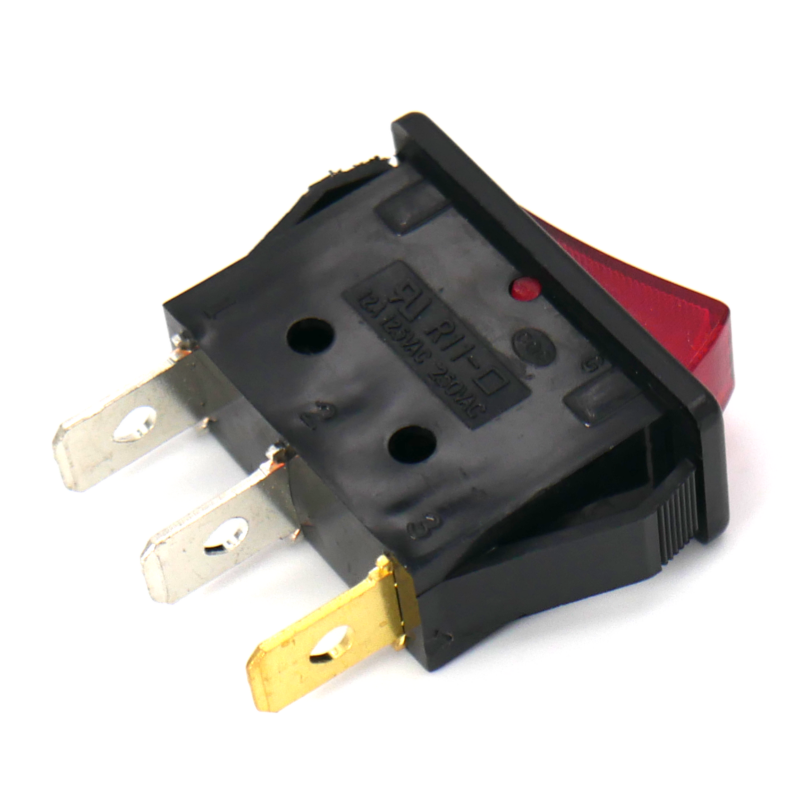 3 pin red rocker on/off switch part for industrial machines