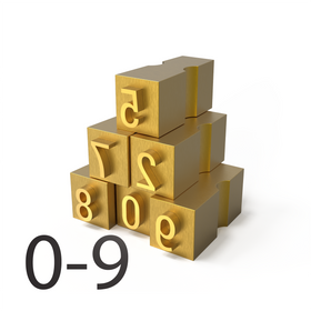 3.5 mm hot ink types numbers from 0 to 9 for hot stamp printers