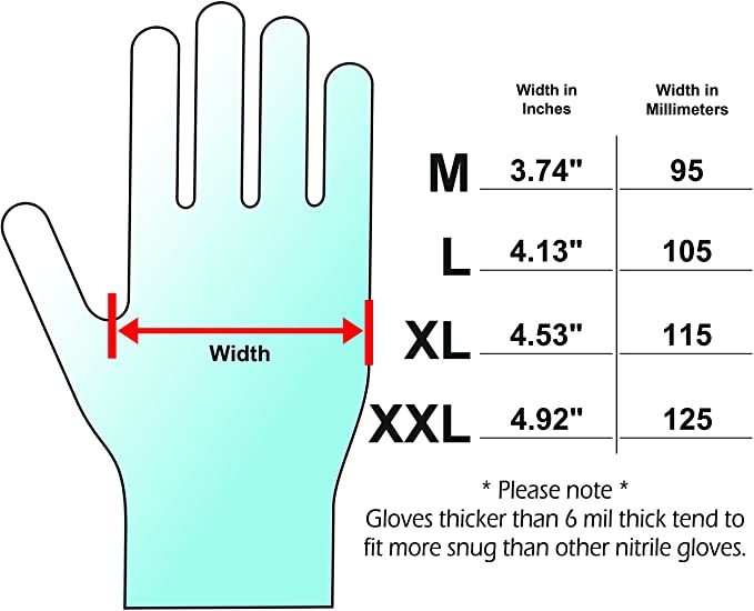 Dark Light Black Nitrile Gloves - Exam Grade, Powder Free (9 Mil), 1,000 Gloves