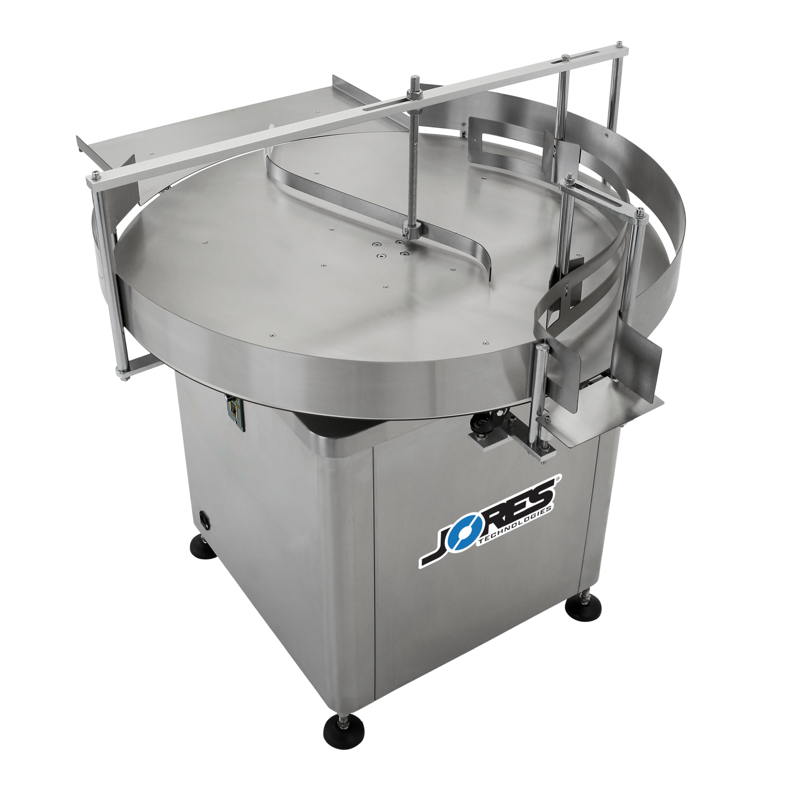 Stainless steel 39 inch rotary accumulation table and bottle unscrambler  by JORES TECHNOLOGIES®