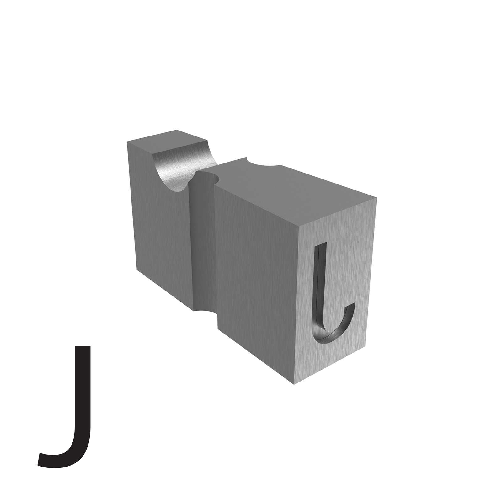 4.9mm letter J type used for embossed printing 