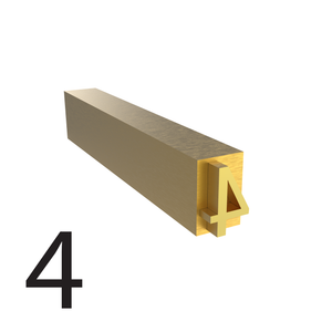 4mm hot stamp number 4 type used for coders and printers