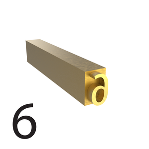 4mm hot stamp number 6 type used for coders and printers