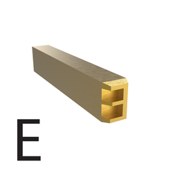 4mm Hot Stamp Type - E