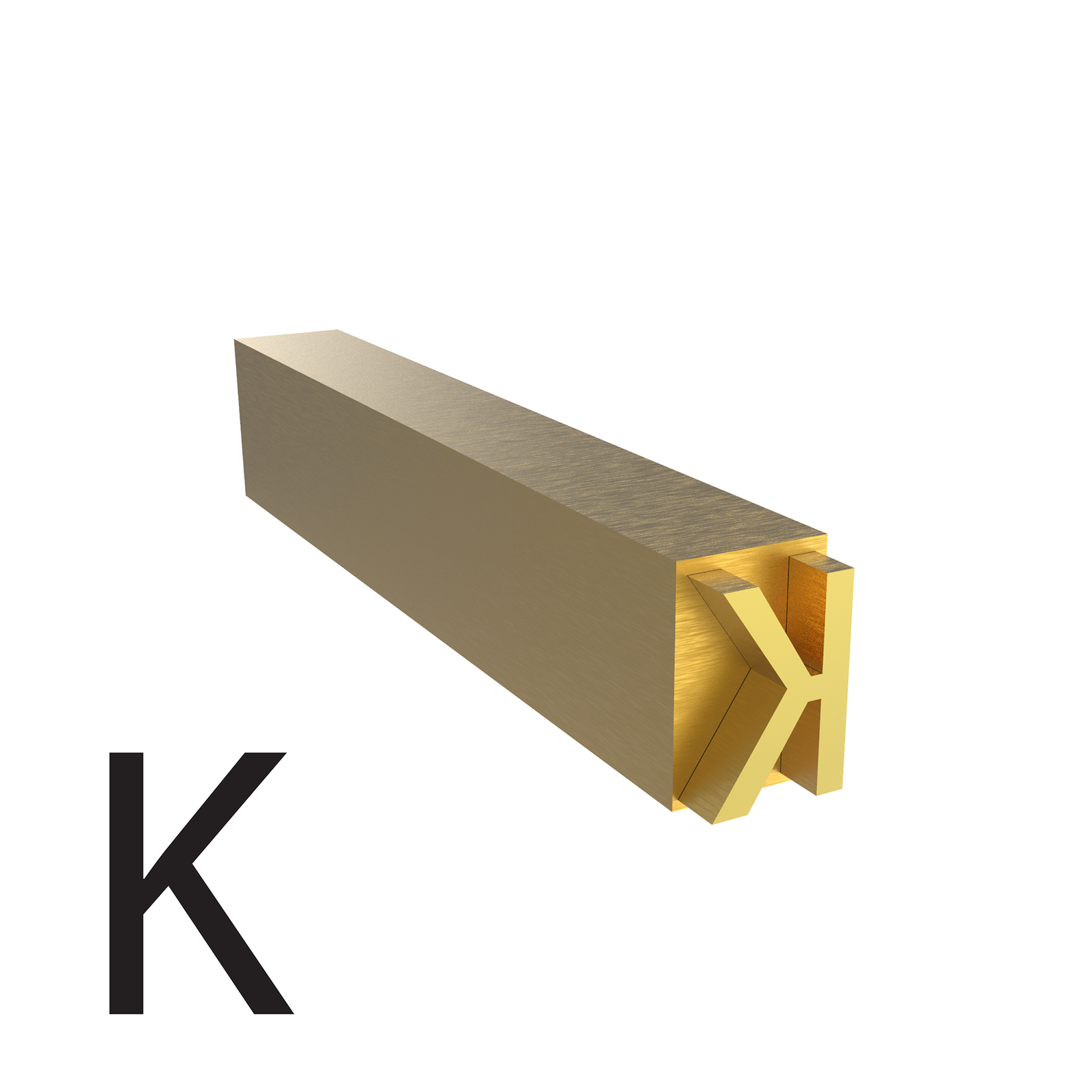 4mm hot stamp letter K type used for coders and printers