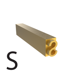 4mm Hot Stamp Type - S