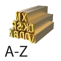 4mm Hot Stamp Type - Set of A-Z