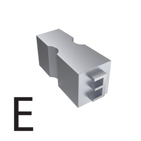 Type of letter E for hot ink roll printers