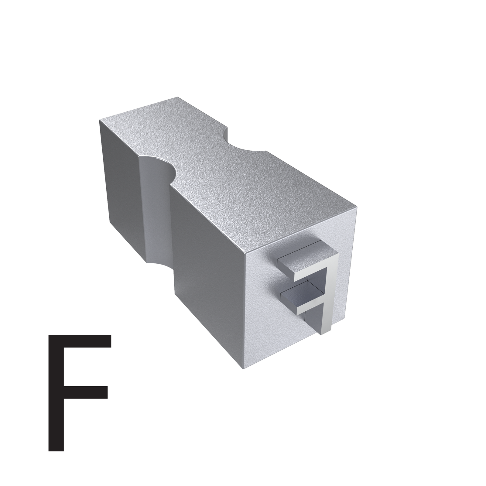 Type of letter F for hot ink roll printers