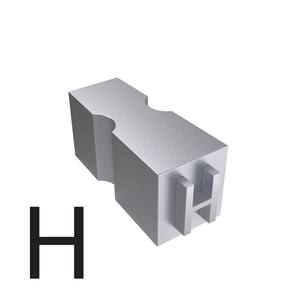 Type of letter H for hot ink roll printers