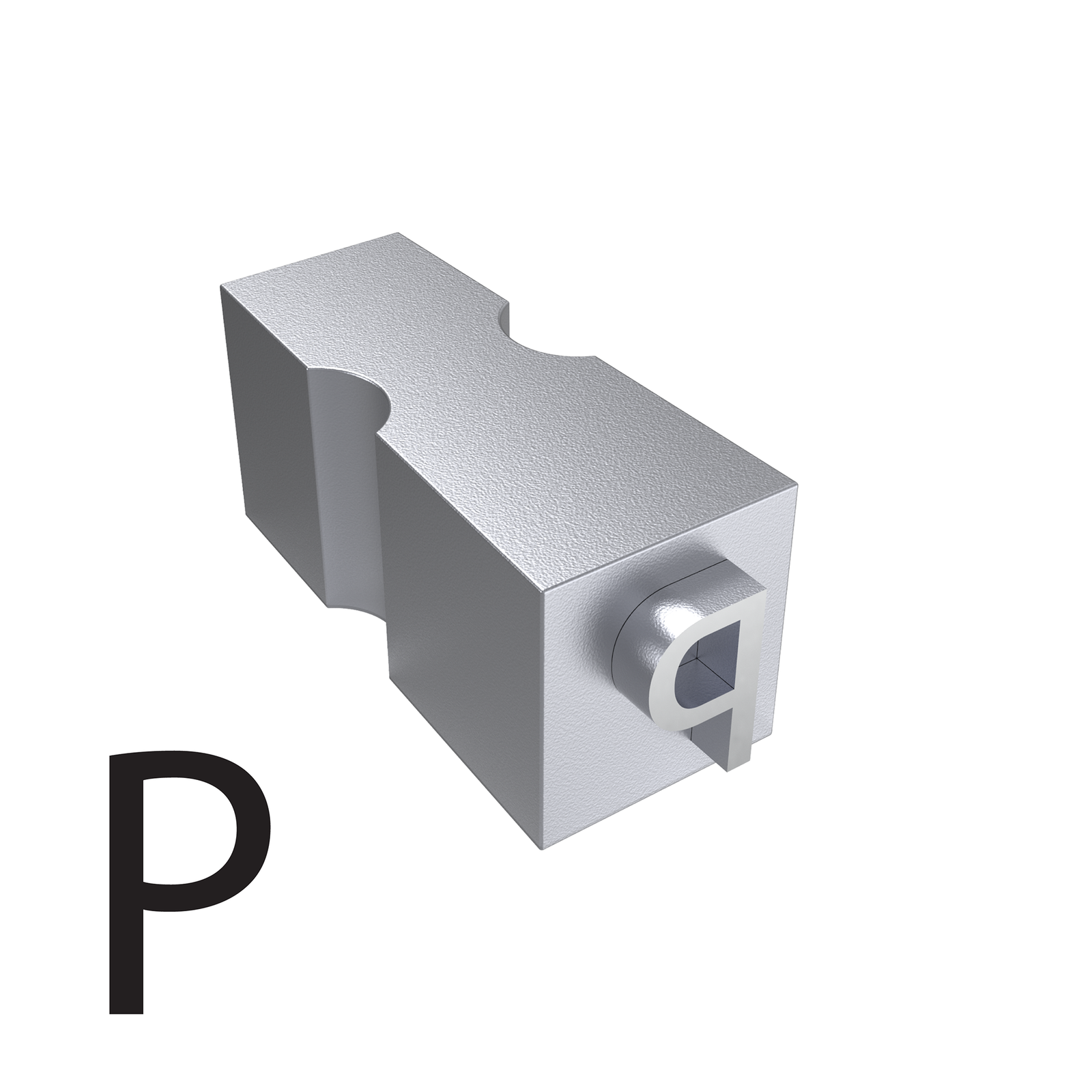 Type of letter P for hot ink roll printers