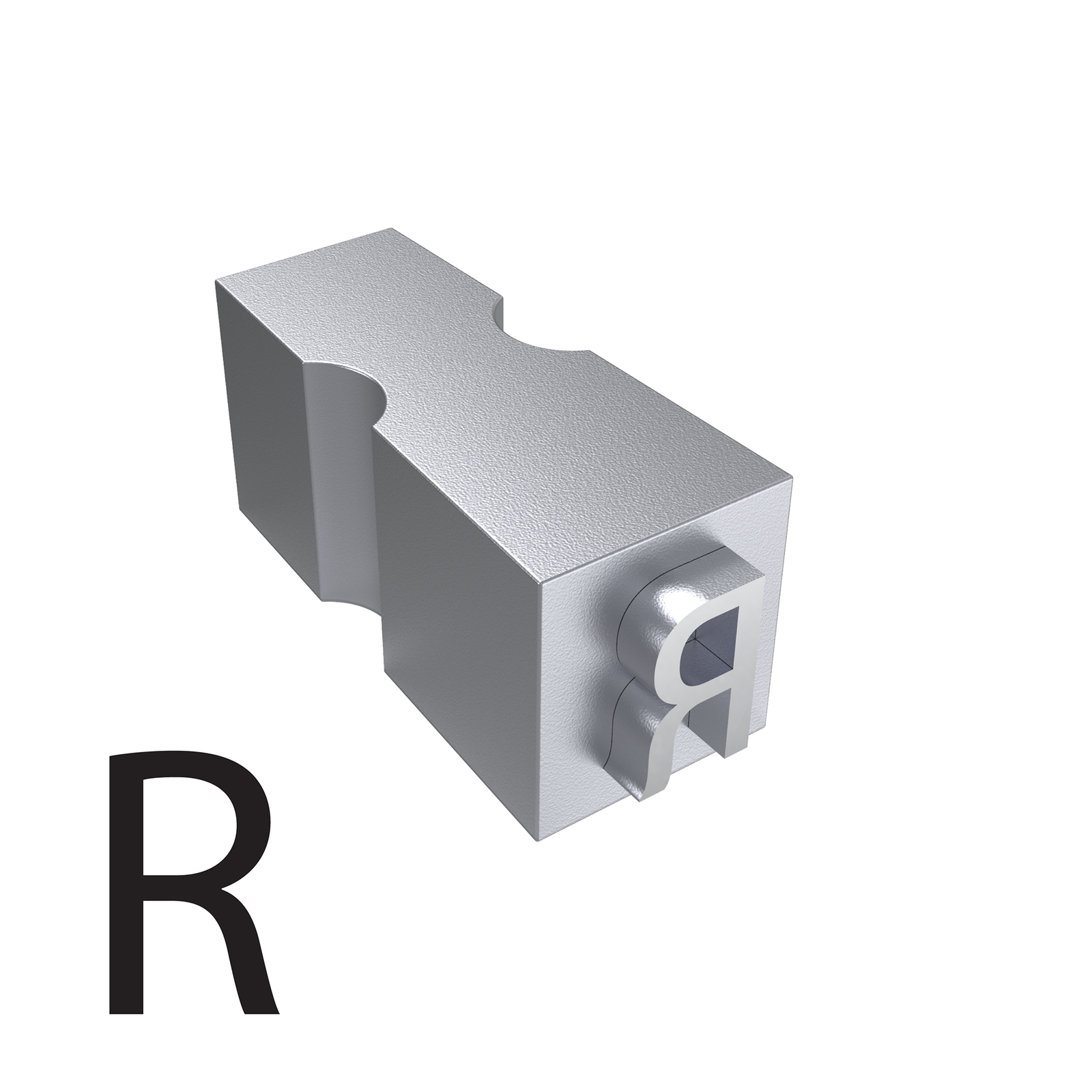 Type of letter R for hot ink roll printers