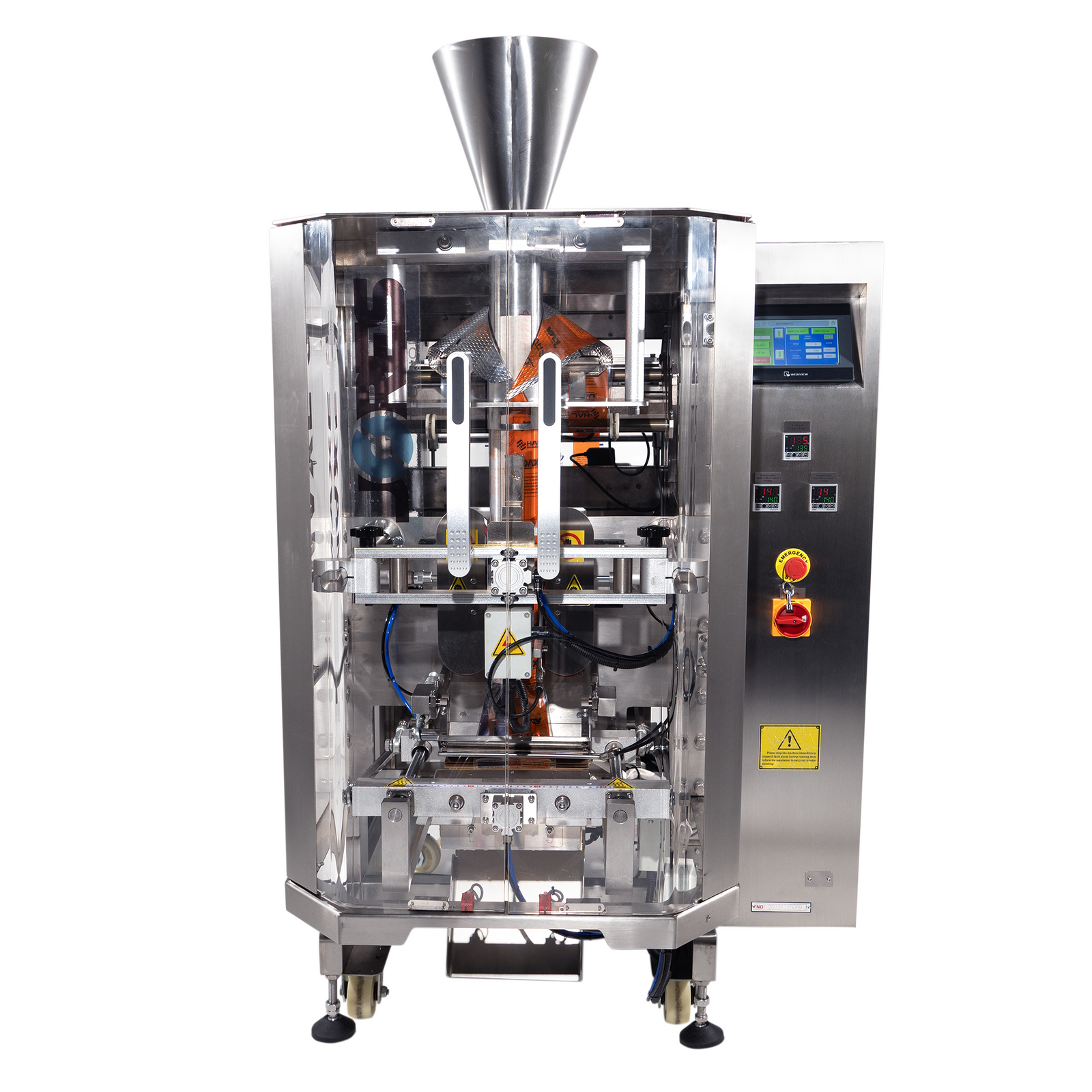Automatic vertical pillow bag forming, filling and sealing machine for packaging