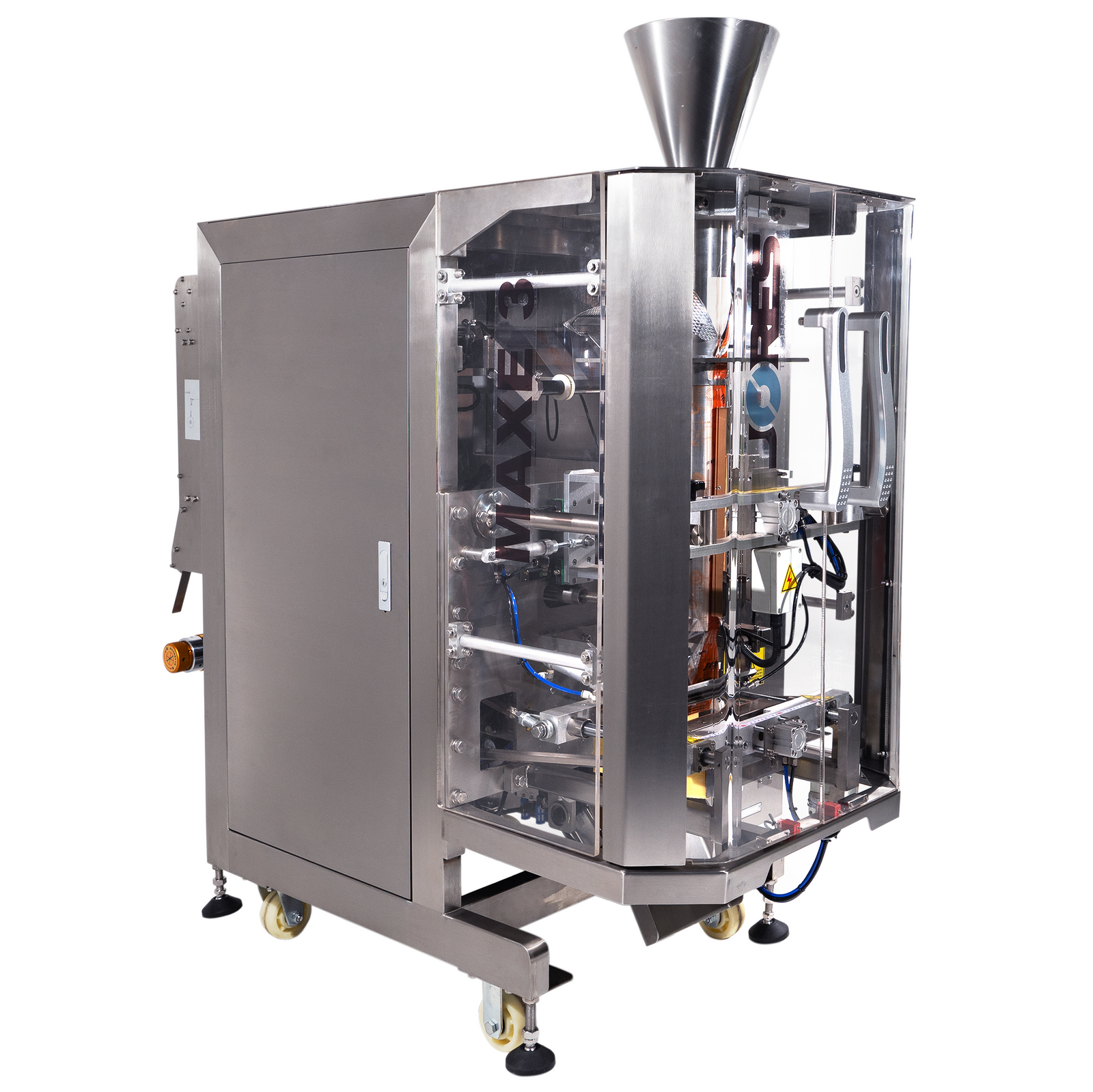 Automatic vertical pillow bag forming, filling and sealing machine for packaging