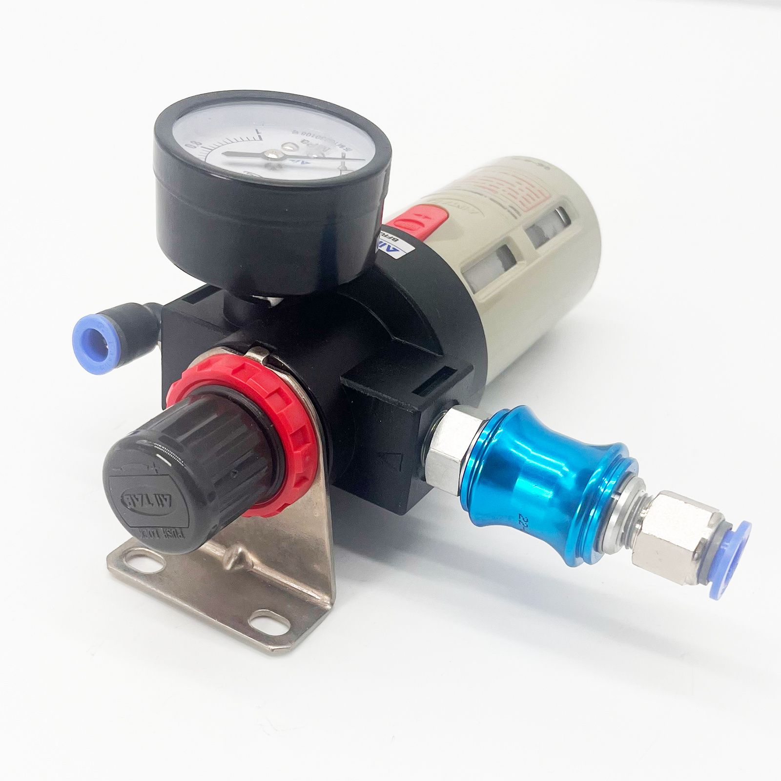 Air Filter Regulator BFR-2000 with Pressure Gauge for E-CAP-STAND - Top View