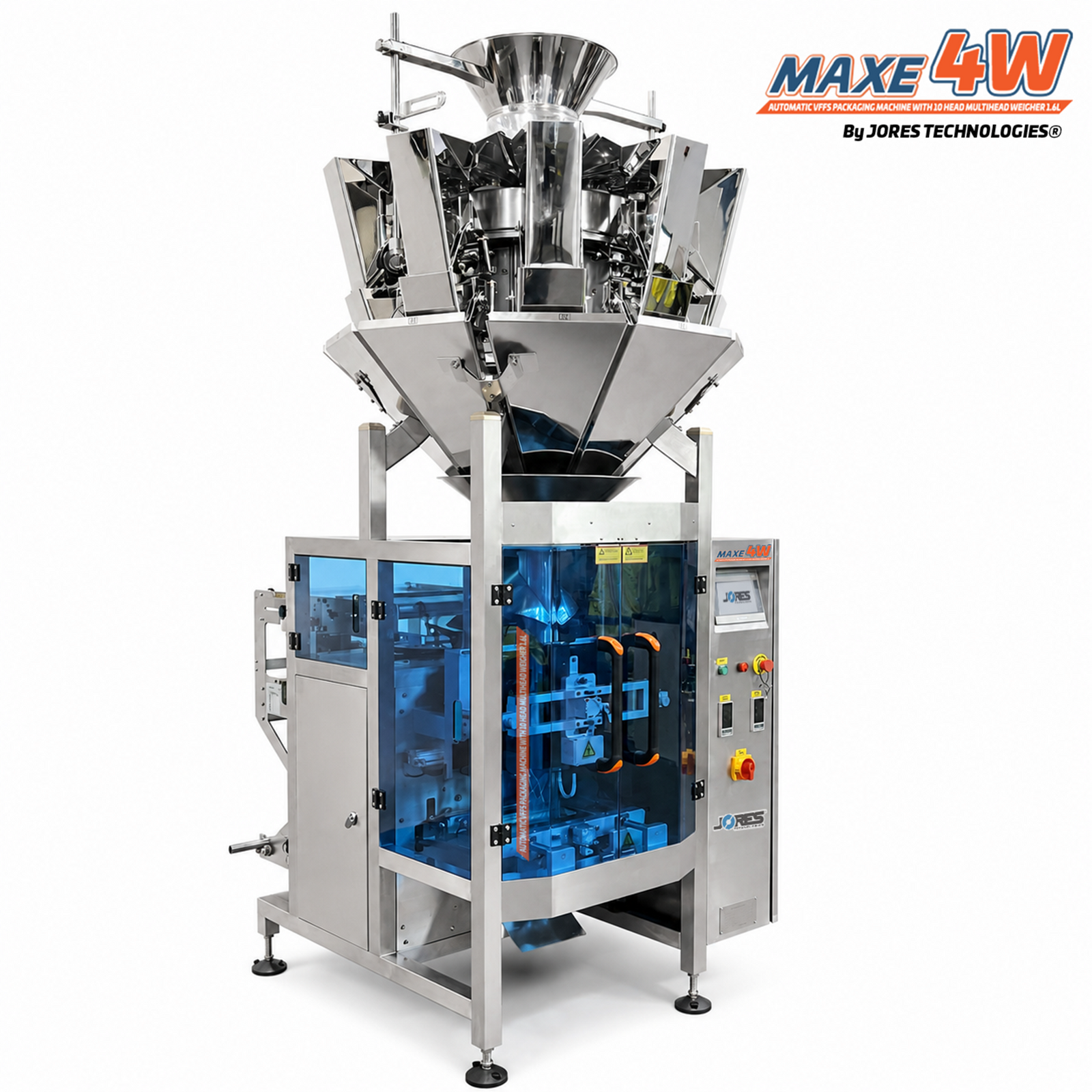 Automatic VFFS Packaging Machine with 10 Head Multihead Weigher 1.6L MAXE-4-W