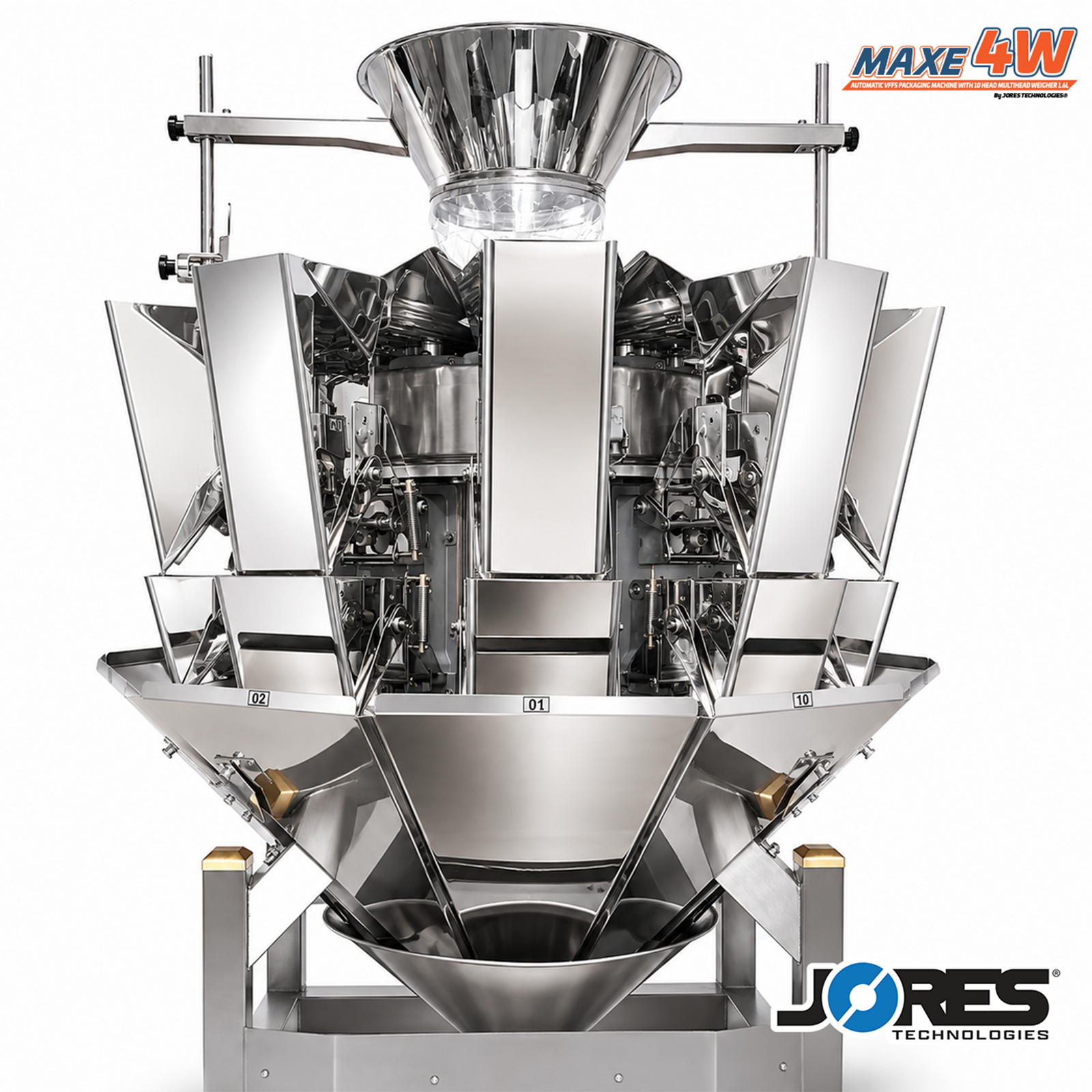 Automatic VFFS Packaging Machine with 10 Head Multihead Weigher 1.6L MAXE-4-W